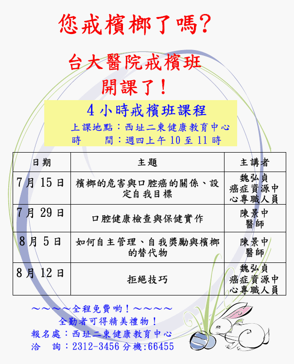 戒檳班開課
